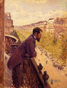 Gustave Caillebotte Werke - Der Mann auf dem Balkon Gustave Caillebotte
